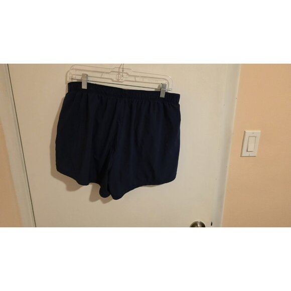 NIKE DRIFIT Shorts RUNNING LINED SHORTS Blue Womens XL Jogging walking yoga Gym - Picture 2 of 7